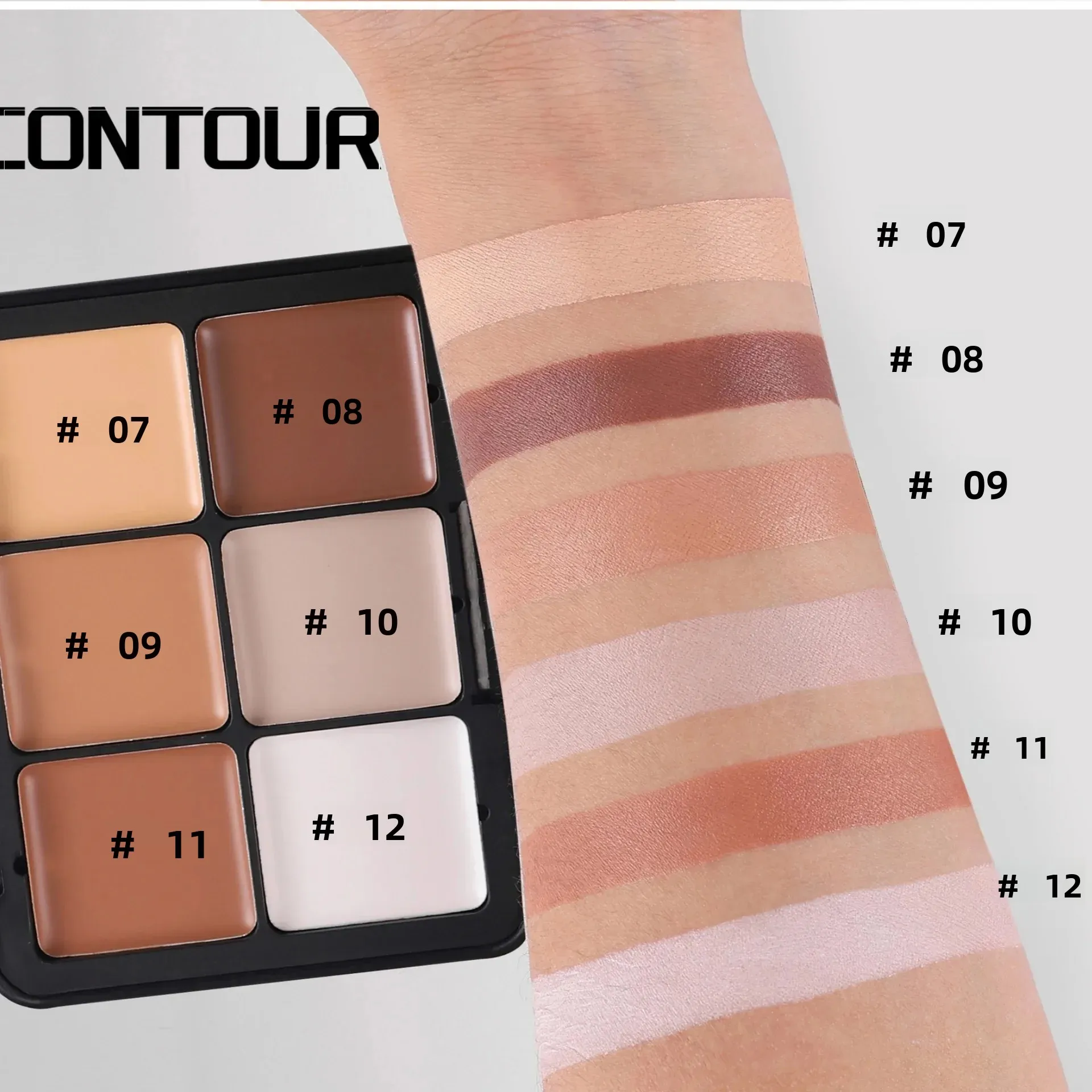 لوحة أحمر خدود كريمي غير لامع 12 لونًا مقاومة للماء تدوم طويلاً، خافي عيوب طبيعي، عصا مكياج كونتور، مستحضرات تجميل #5