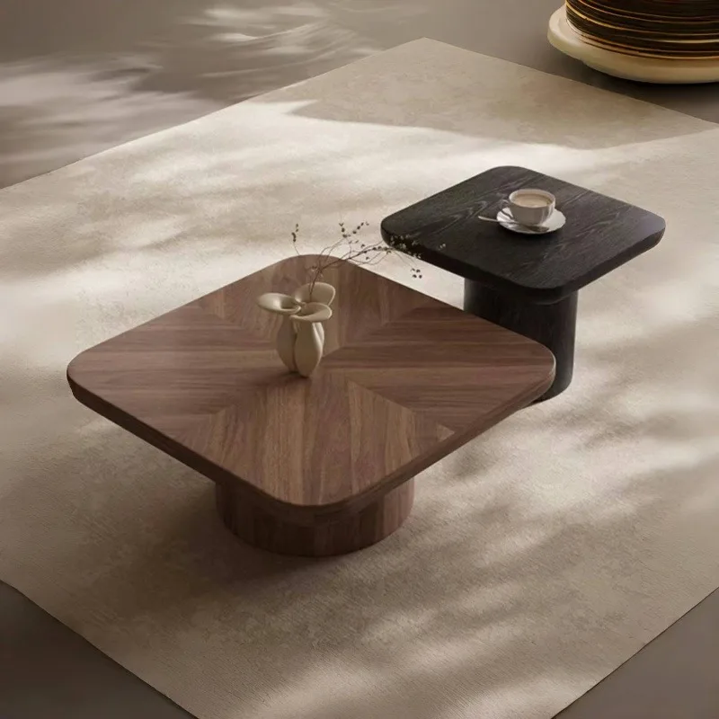 

wood coffee table Italian style living room small apartment household antique style creative designer simple square minimalist