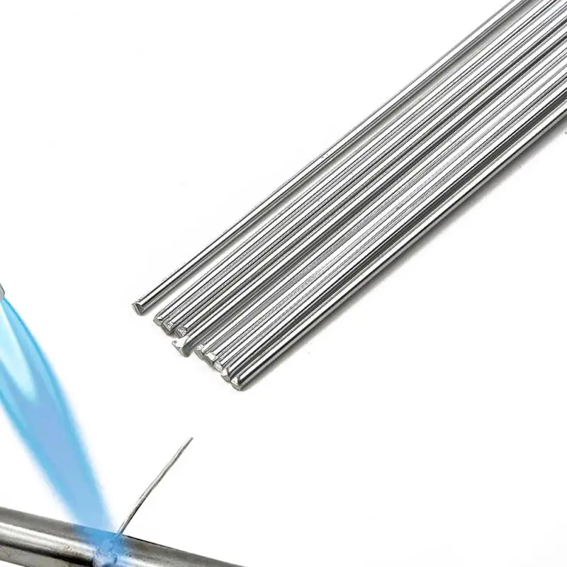 30pcs~10PcsLow Temperature Easy Melt Aluminum Universal Silver Welding Rod Cored Wire Rod Solder No Need Solder Powder Weld Bar