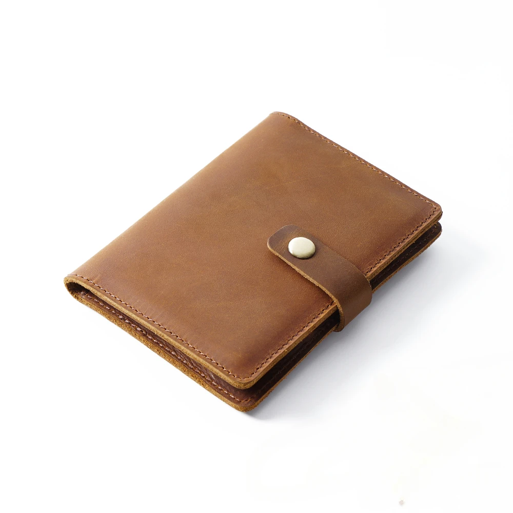 Moterm Handmade Travel Passport Holders Credit Cards Organiser Crazy Horse Leather Vintage Hasp Passport Cover Unisex wallets