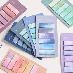 120 Sheets Gradient Index Memo Pad Posted It Sticky Notes Paper Sticker Notepad Bookmark School Supplies Kawaii Stationery