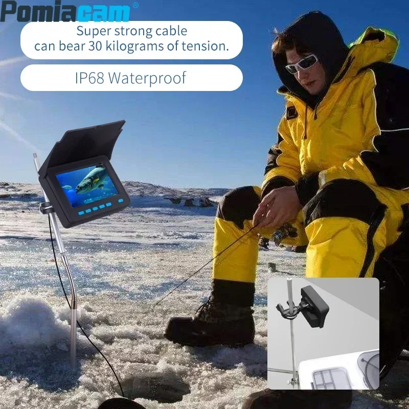 4.3 inch screen Ice Fishing Finder 8pcs IR LED Underwater Fish Camera 1200TVL high resolution camera Fishing Camera Monitor