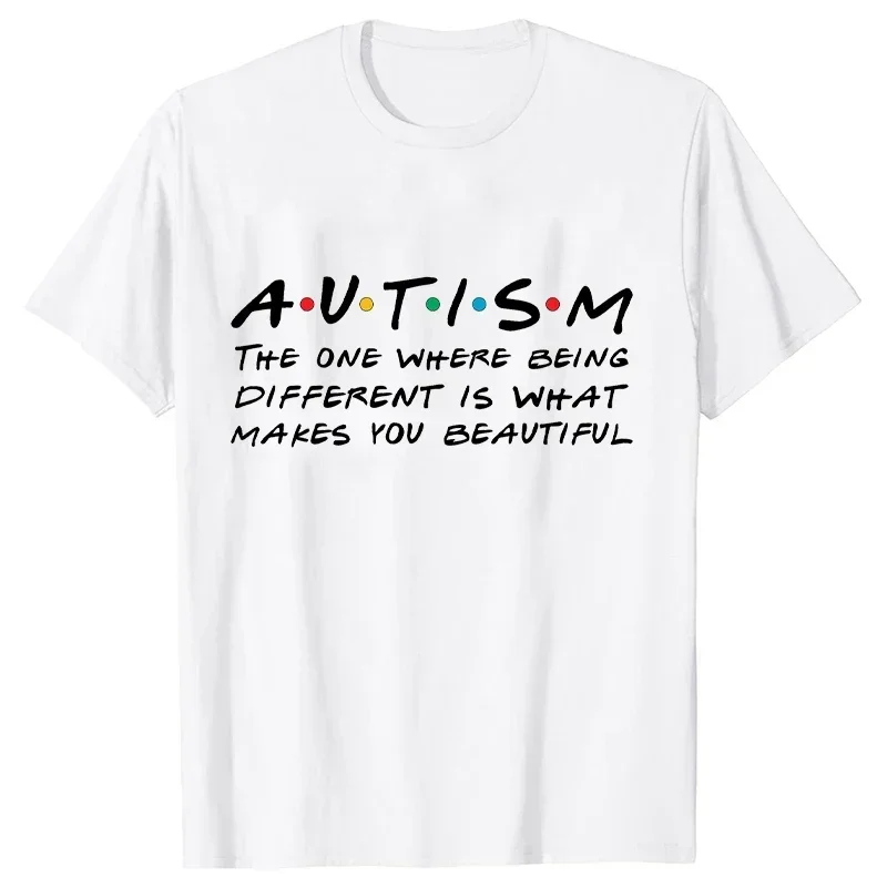 Autism Printed Male T Shirt Oversized Tops New Harajuku Short Sleeve Tee Casual Tshirt Loose Streetwear Aesthetic Men\'s Clothing