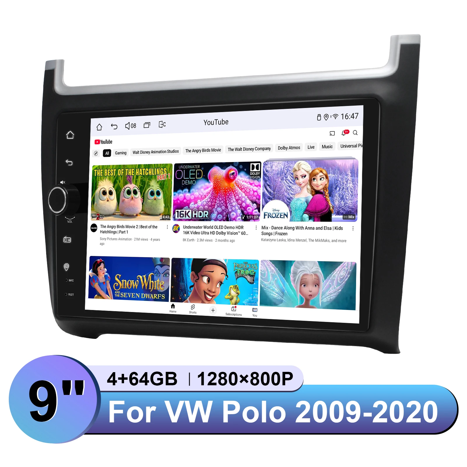 أفضل 9 "Apple Carplay ترقية رئيس وحدة ستيريو السيارة لفولكس واجن بولو 2009-2020 إبقاء التحكم في عجلة القيادة وكاميرا عكسية وOEM أمبير #6