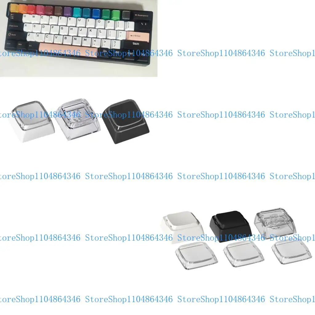 

5asd 10Pcs XDA Profile 1U No Engraveds PC Blank Keycap for Mechanical Keyboards