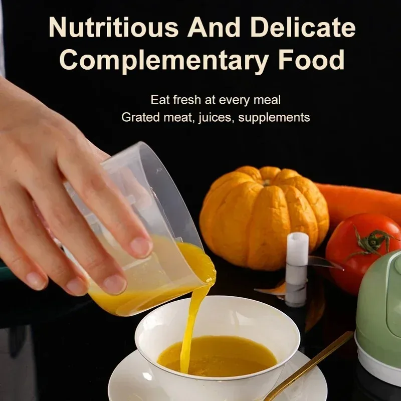 الكهربائية الصغيرة الثوم المروحية المحمولة USB أداة تقطيع الخضراوات البصل المفرمة منتج أغذية للحوم الفاكهة الحار لوازم المطبخ #5