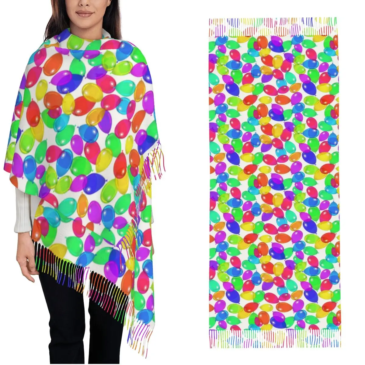 

Женский шарф, сохраняющий тепло, вечерние шары, бесшовные головные уборы, шарфы с длинной кисточкой, винтажная шаль, зимняя накидка Bufanda Mujer