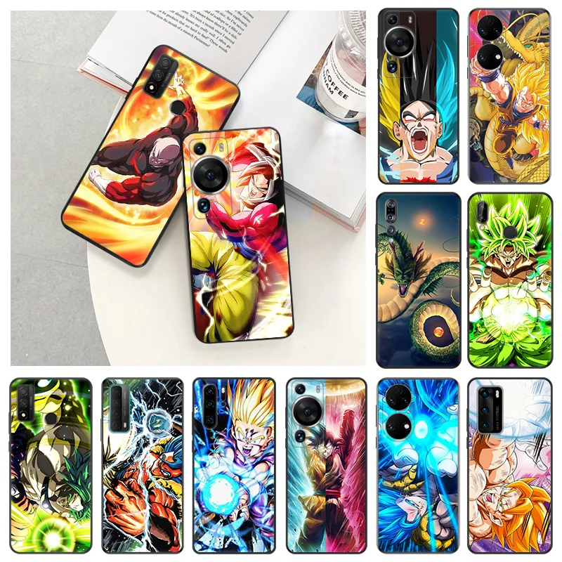 Soft Case for Honor 70 90 Magic5 Pro X6 X7 X8 a X9 b 8X Huawei P40 P30 P20 PSmart Dragon Anime balls DBZ Black Phone Cases Cover