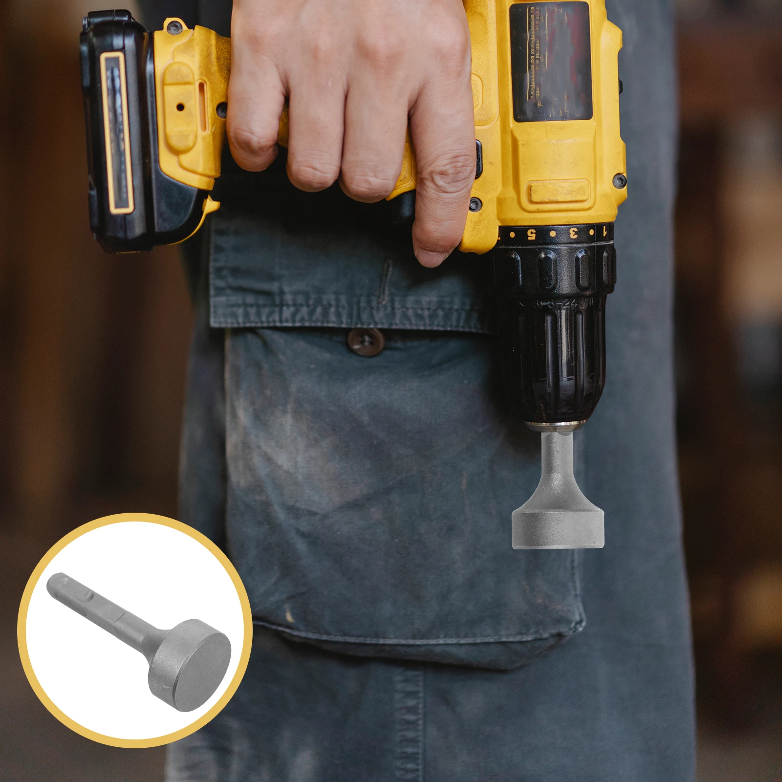 

Plus Ground Rod Driver Heavy Duty Steel Drill Bit Adapter Compatible Most Hammer Drills Efficient Ergonomic Design