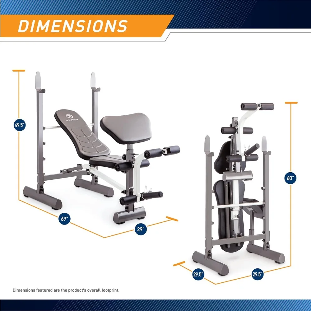 Folding Standard Weight Bench – Easy Storage MWB-20100, Incline