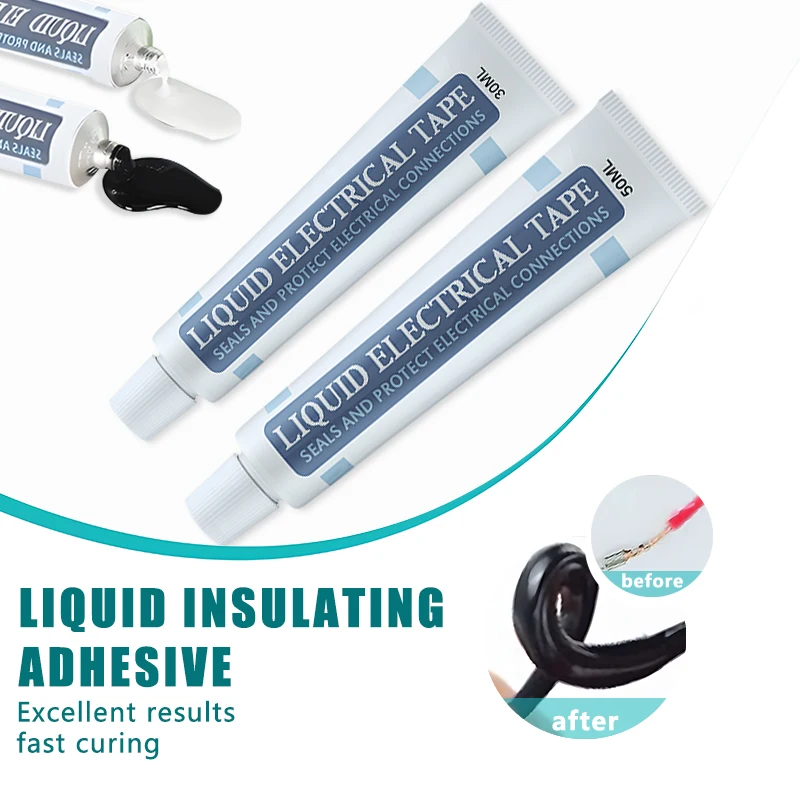 30/50 ml flüssiges Isolierband, wasserdicht, Reparaturgummi, schnell trocknend, Fix-Linien-Kleber, flüssige Isolierpaste, Fix-Linien-Kleber