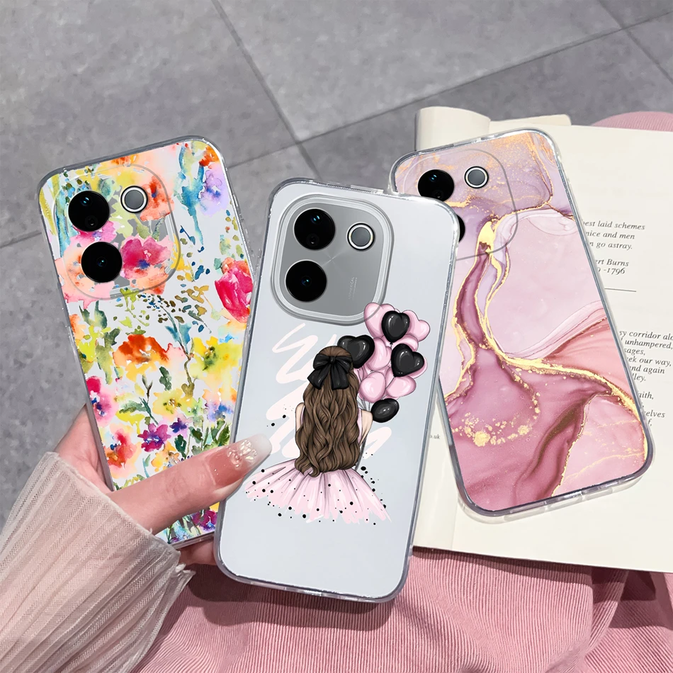 For iQOO Z9S Pro Vivo T3 Pro Phone Case Creative Multiple Patterns Back Cover For Vivo T3Pro Soft TPU Clear Anti Drop Funda Capa