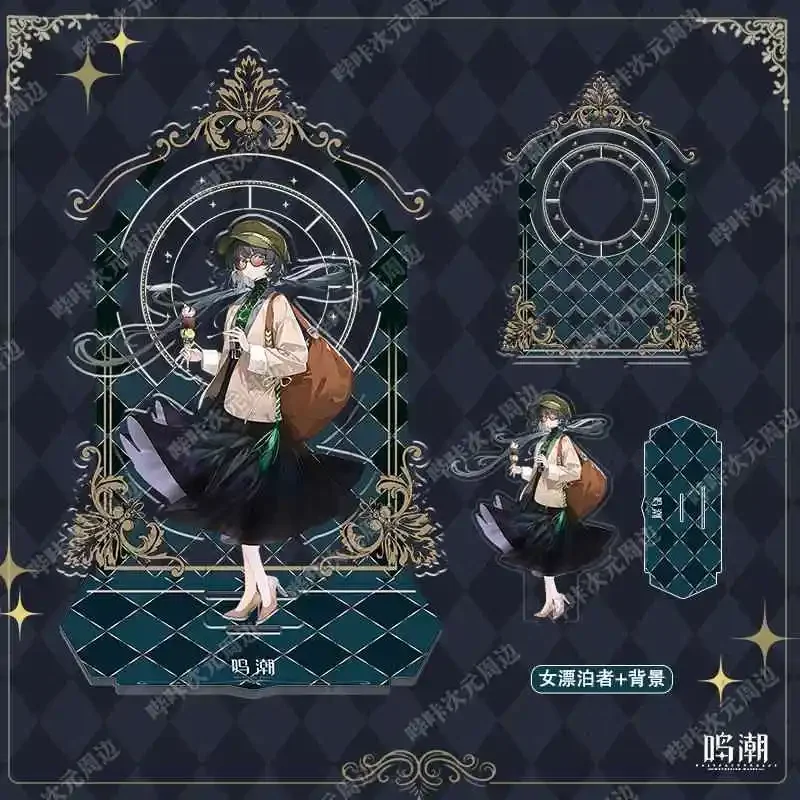 Hadiah Dekorasi Desktop Cosplay Model Figur Berdiri Akrilik Tema Rover Game Wuthering Waves Carlotta Montelli ROCCIA Rover