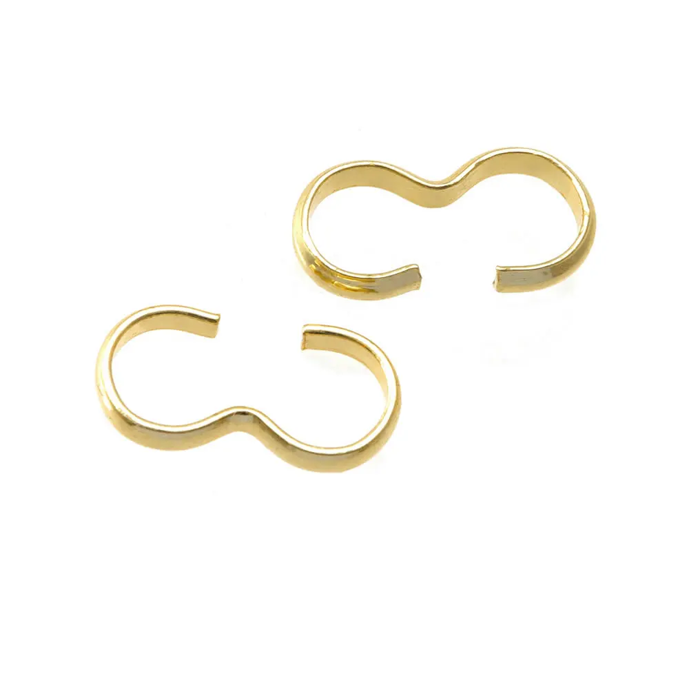 Gold Color Brass Rope Clasps Closed Rings Connect Clasps High Quality Diy Jewelry Making Necklace Accessories for Women