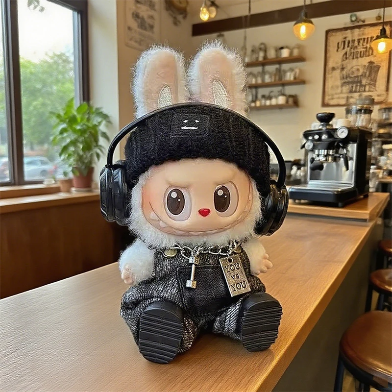 かわいいぬいぐるみ服トレンドストリートファッションサスペンダーパンツラブブ人形ドレスアップセット DIY 衣装アクセサリーギフト