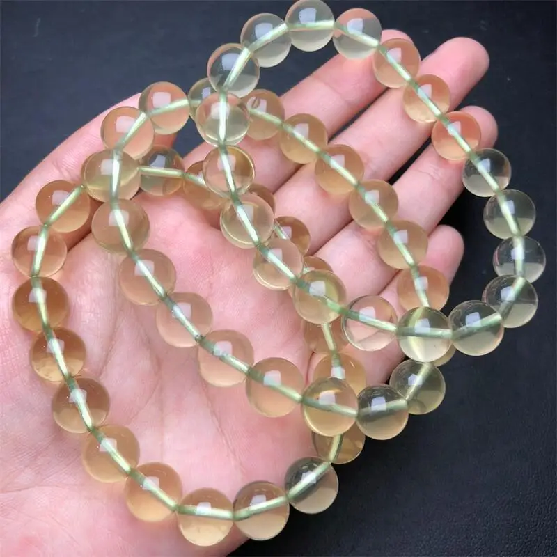 Natural Lemon Citrine Bracelet For Women Men Love Gift Crystal Gemstone Beads Strands Jewelry Gift 1PCS 10.5MM