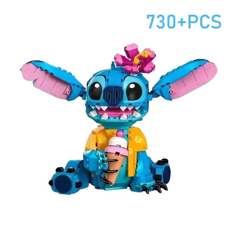 مكعبات بناء Disney Stitch Angel CP - ألعاب كرتونية كبيرة الحجم مع آذان متحركة هدية تجميع للأطفال لعيد ميلاد الأولاد والبنات #3