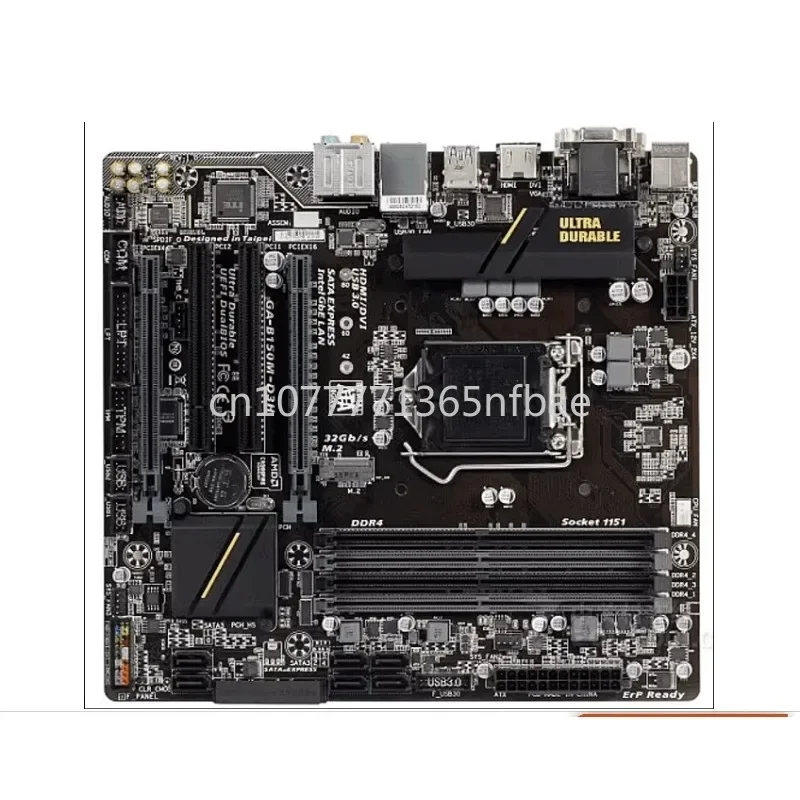 Gigabit 64GB  1151 DDR4 Micro ATX Mainboard 100% diuji bekerja penuh   Motherboard GA-B150M-D3H