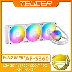 TEUCER AF-S360 CPU Water Cooling Cooler, LGA 2011 V3 X99 Motherboard Dazzle Color Liquid Cooling Radiator For 1700 1200 115X AM4