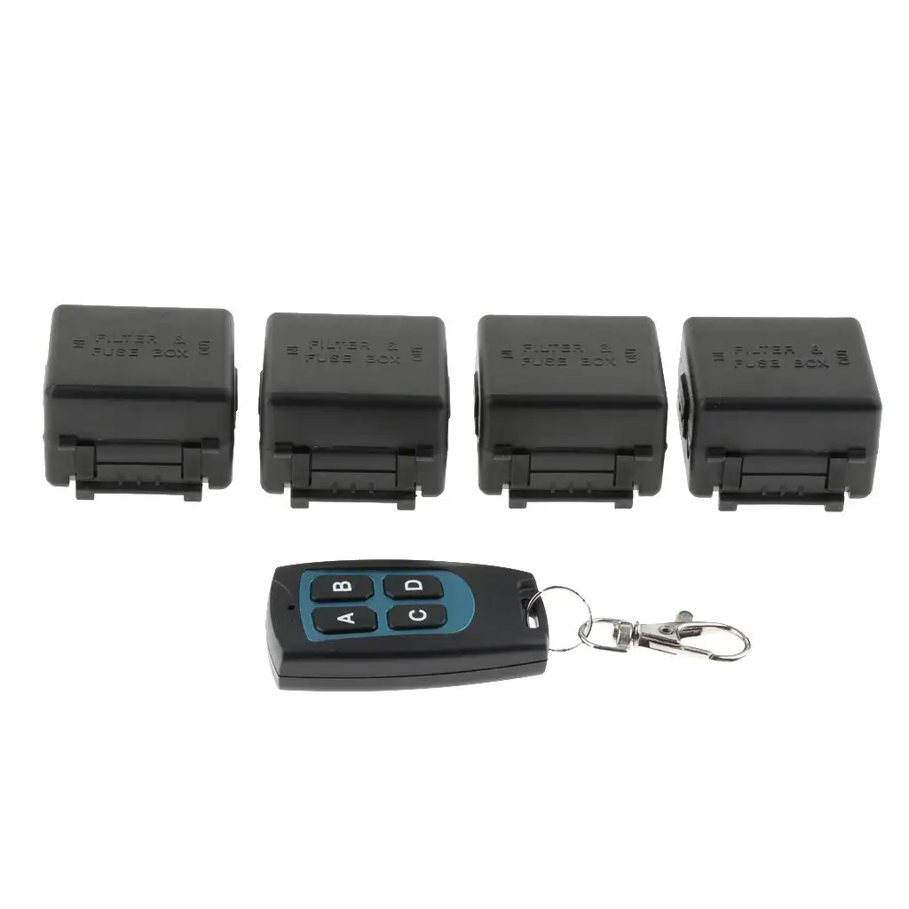 

Модуль переключателя дистанционного управления с радиочастотным реле постоянного тока 12 В с 4 приемниками света