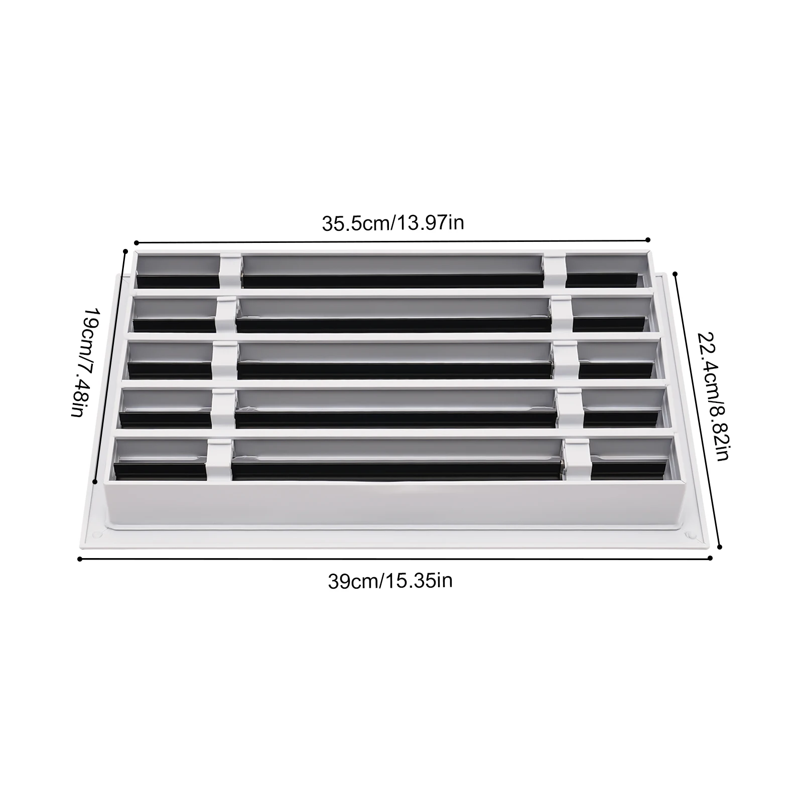 Imagem -06 - Slot Linear Padrão Grelhas de ar Difusor Ventilação de ar Teto Parede Piso Registro Decorativo Branco 14x8