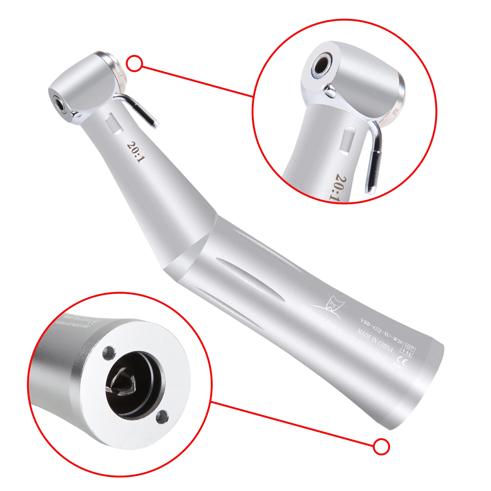 MAX SG20 Push Button 20:1 contra angle External water spray Low Speed NS K den tal handpiece