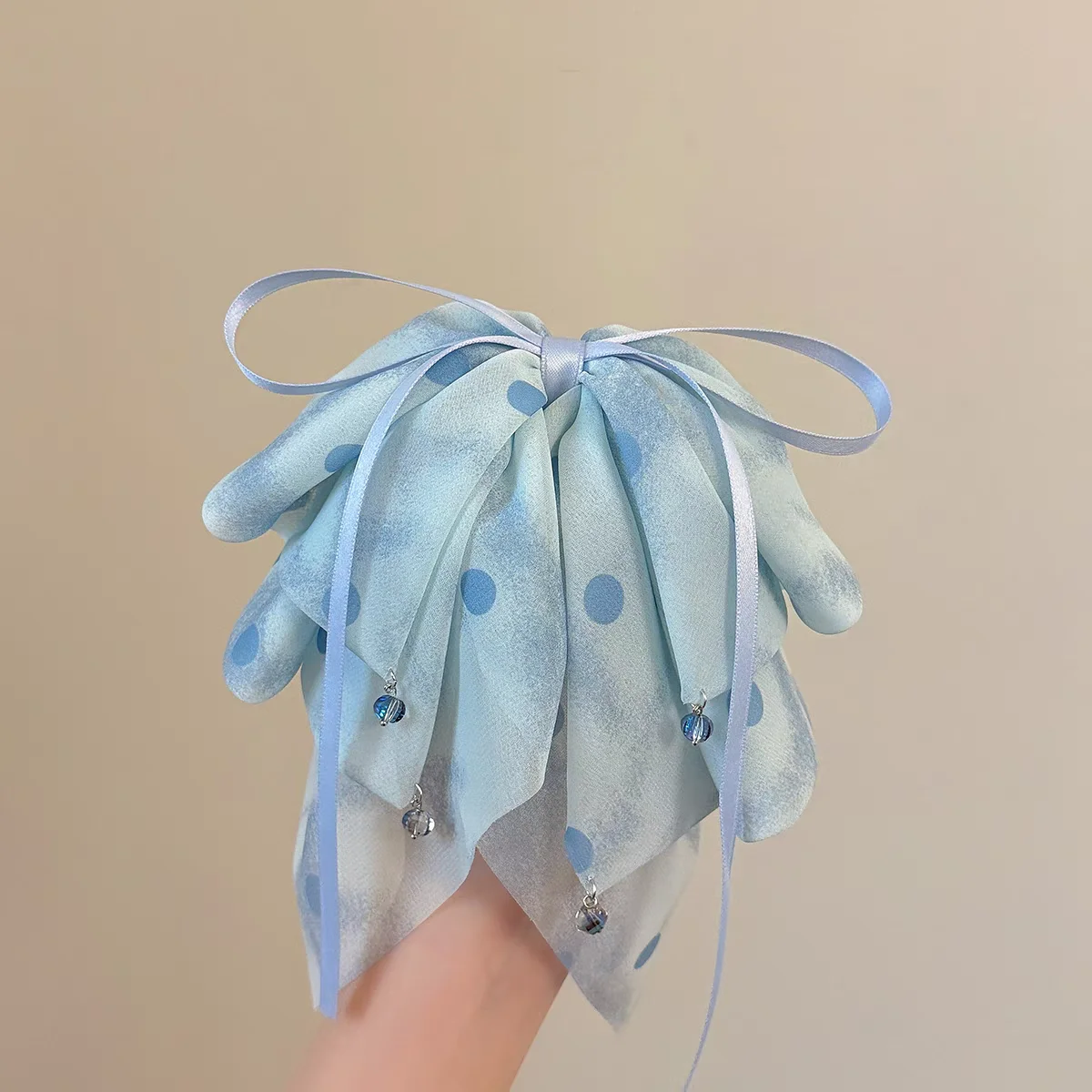 AWAYTR サテンリボン大蝶ネクタイポニーテール髪爪カニヘアアクセサリー女性のためのヘアクリップヘアピンガールバレッタ