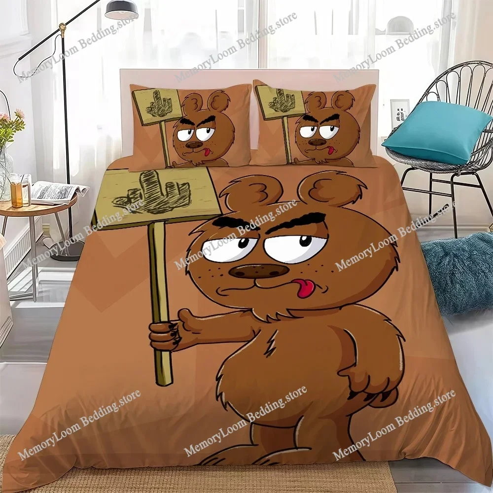 

Cartoon B-Brickleberry-S Duvet Cover Set Home Style Bedding Soft Laundry Cotton Bed Four Seasons Student Dormitory Luxury Gift