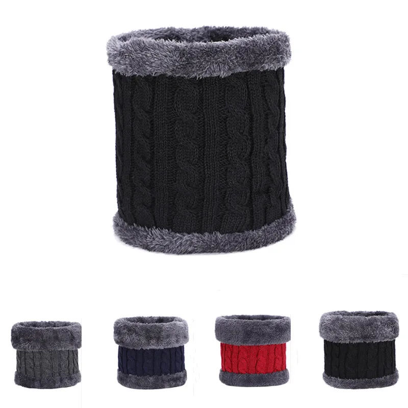 New neck neck for men plus fleece thickened warm knit neck cover for women outdoor cold protection ear wool cap neck cover