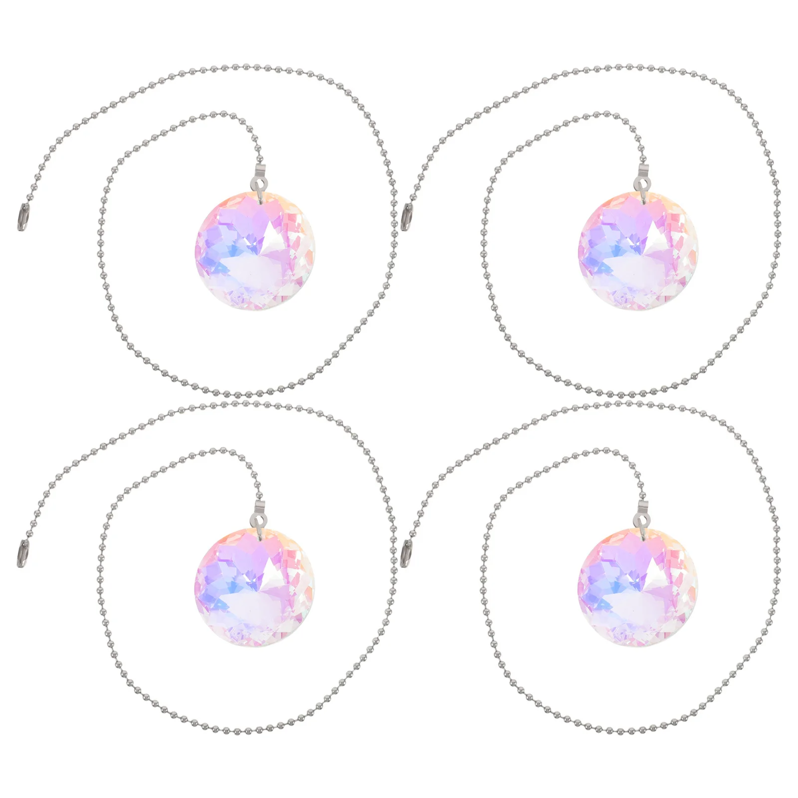 4 шт. кристаллические цепочки для управления вентиляторами с декоративными подвесками