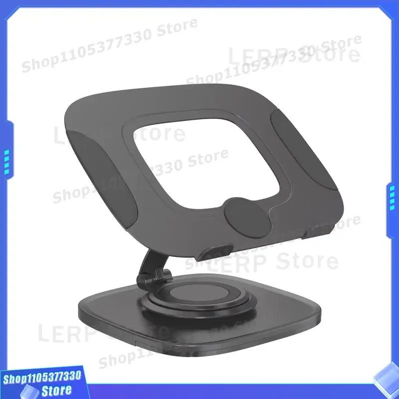 Heavy Duty Aluminum Alloy V Stand Adjustable Rotatable Ergonomic Laptop Desk with USB Charging Port Foldable Tablet PC Holder