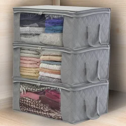 Clothes Organiser Non-Woven Wardrobe Organiser Quilt Clothes Organiser Dustproof Storage Bag Folding Storage Box Storage Supplie