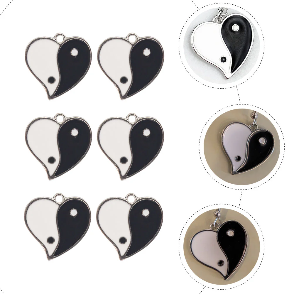 20 Pcs Yin Yang Eight Diagrams Alloy Charms Chinese Style Decorative Pendant Key Keychain Craft Supplies Jewelry Making