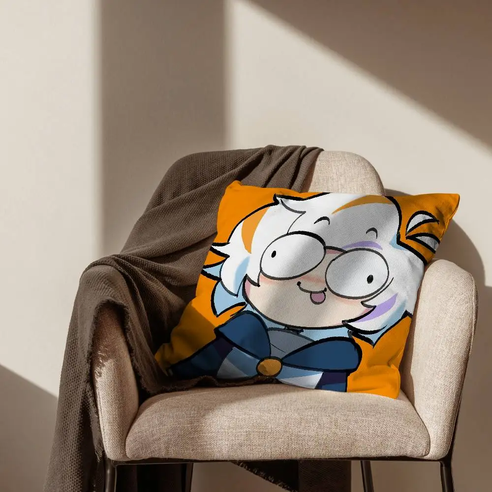 

C-Chuy M-Mine Cute Cartoon Square Pillow Case Bedroom Sofa Leisure Comfort Cushion Cover Living Room Home Decoration