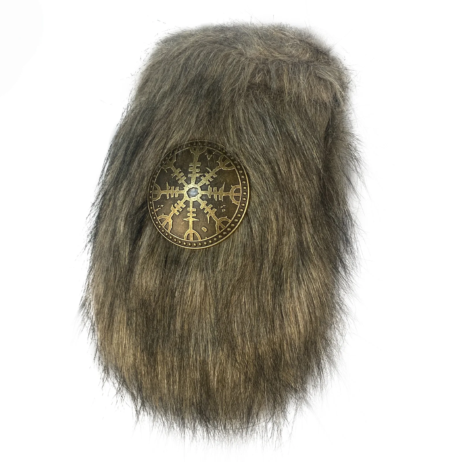 Bolsa feminina medieval de pele sintética estilo viking nórdico vintage adereços de cosplay para festa