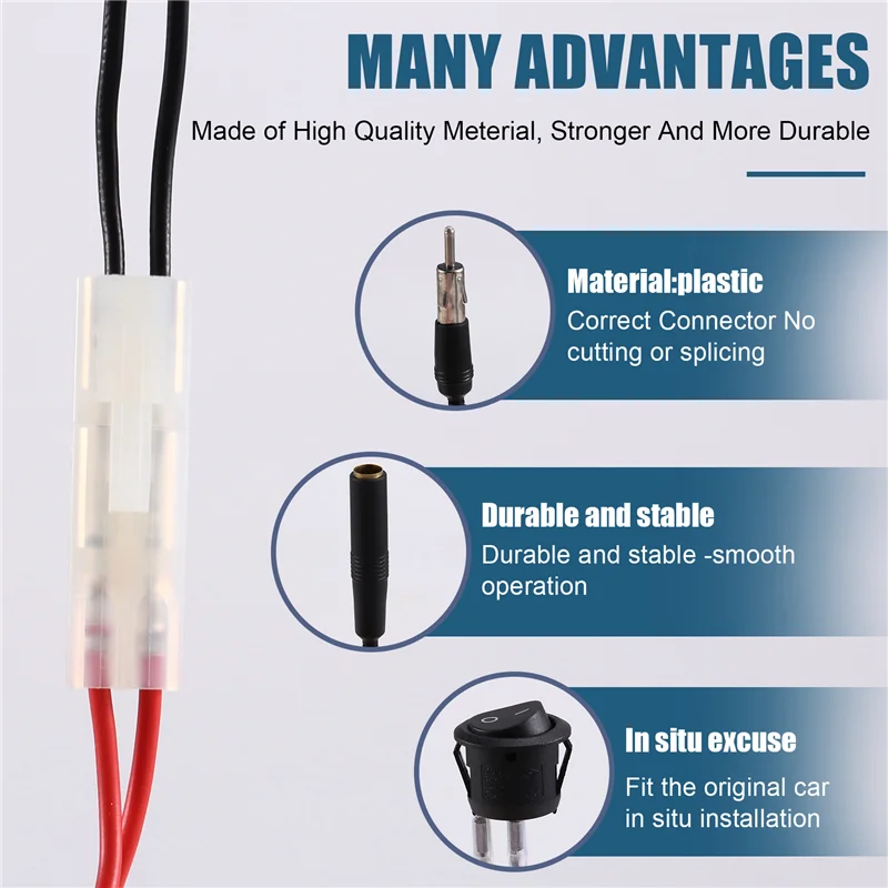 FFYY-В автомобильном заводском радиоприемником с адаптером аудиовхода RCA AUX и проводным FM-модулятором