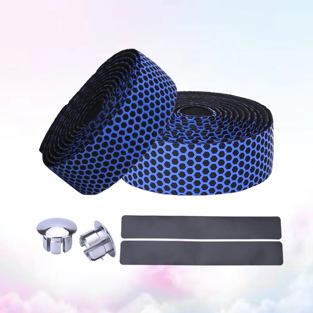 

1 set 1 Set Blue Shock-Absorbant Nonslip Bike Handlebar Tape Wear Resistant Silicone Strips For Road Mountain Bicycle Riding