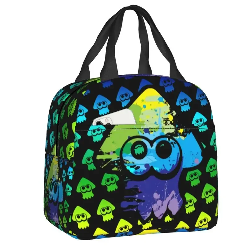 Custom Splatoon Play Gamer Lunch Bag Men Women Thermal Cooler Insulated Lunch Boxes for Kids School Children