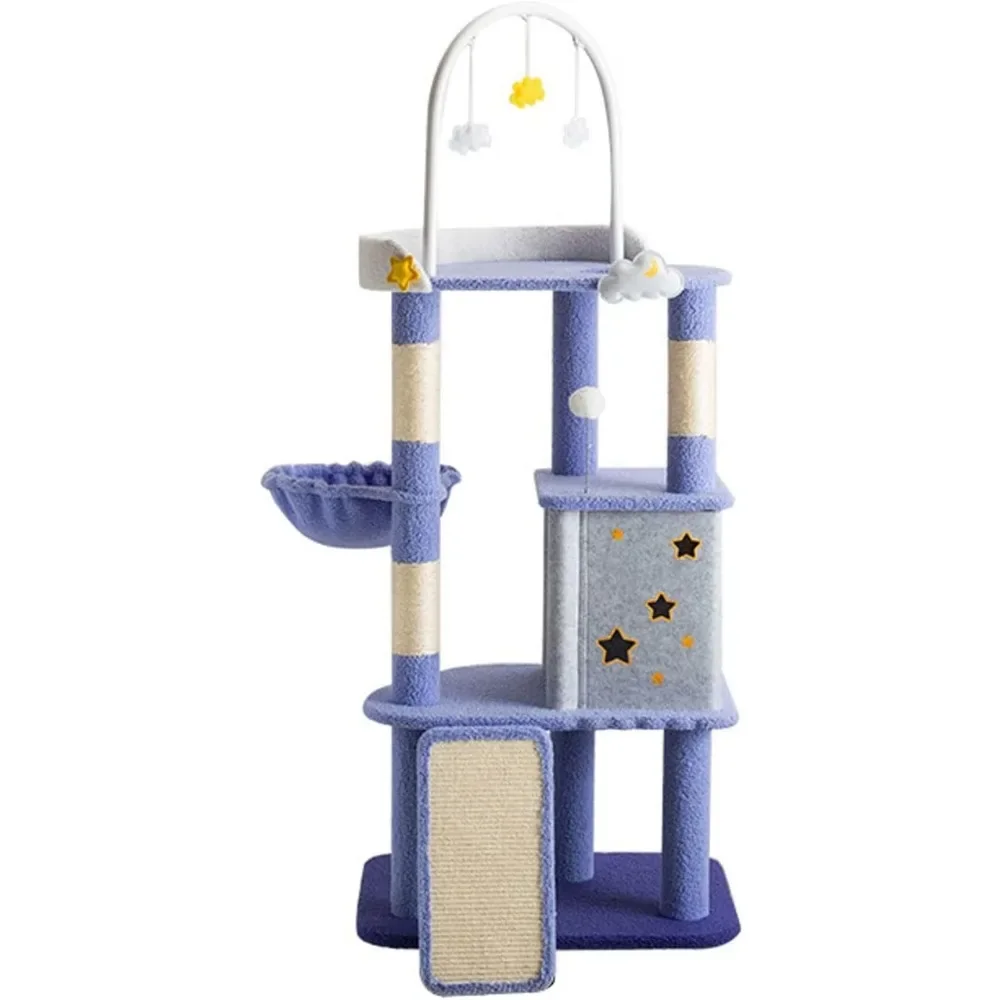 Cat Tree  Multi-Level with Sisal Scratching Posts, Perches,Houses, Hammock and Baskets,Cat Tower Furniture Kitty Activity Center