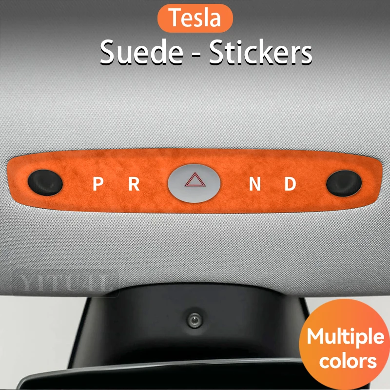 

For Tesla Model 3/Y Highland 2025 Sticker Car Front Reading Light Protective Sticker Made of Alcantara Car Accessories
