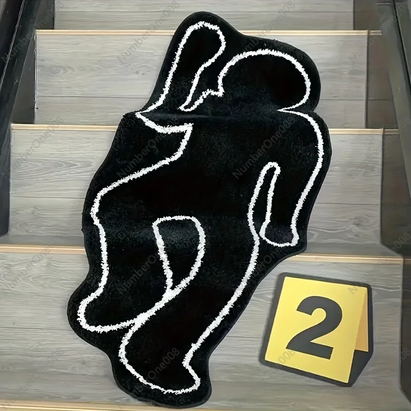 Cartoon Abstract Carpet Home Decoration, Suitable for the Entrance Bathroom Non-slip Mat, Soft and Comfortable, Absorbent 2