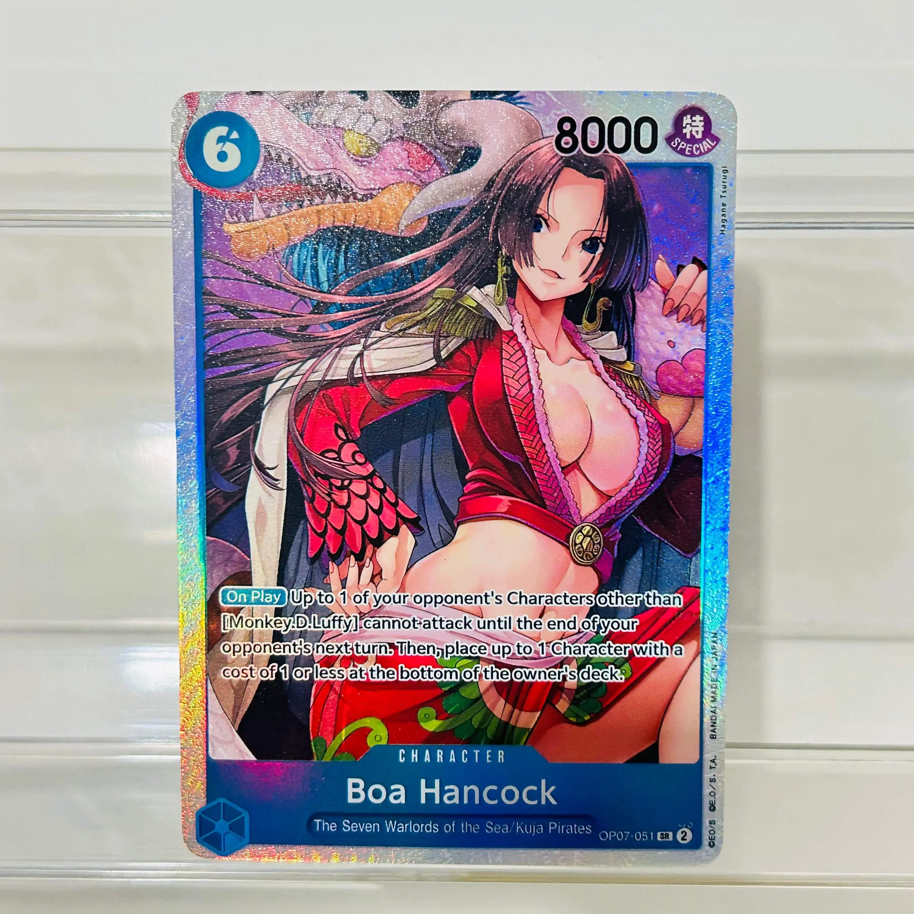 One Piece Boa Hancock OP07-051 SR Card EN Version Holographic Texture Cards Perfect Condition DIY Premium Anime Collection Card view 4