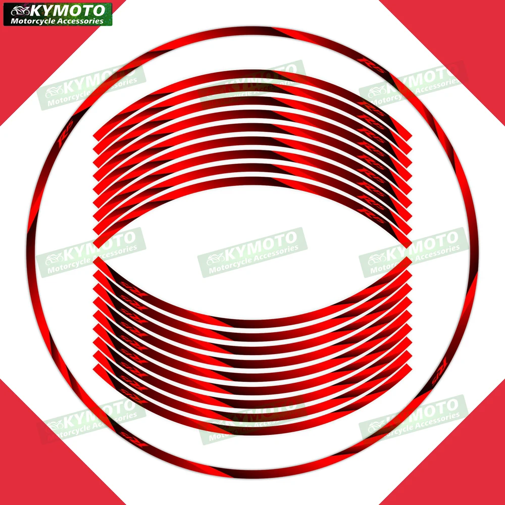 

Аксессуары для мотоциклов YZF R 15 R15, 17-дюймовые наклейки на передние и задние колеса, полосы на колеса, светоотражающие наклейки, украшение