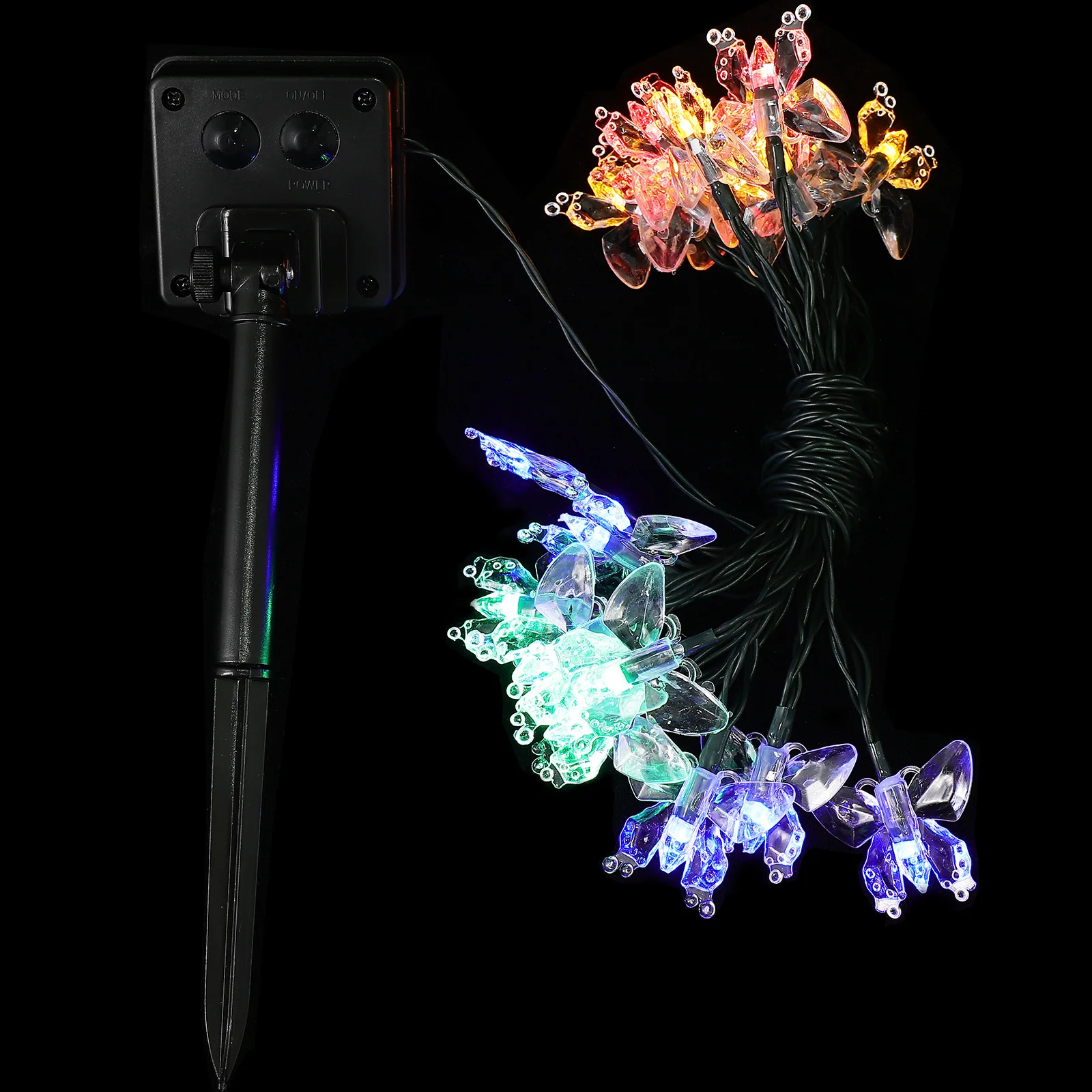 

1Pcs LED Butterfly String Lights Solar Powered Waterproof Outdoor Decor for Garden Christmas Wedding 20 Lamp Beads