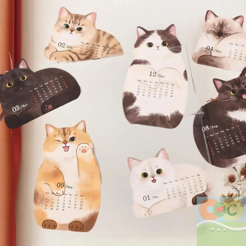 

Очаровательный настольный календарь серии Cat Dog 2026; Органайзер для домашнего офиса и школы