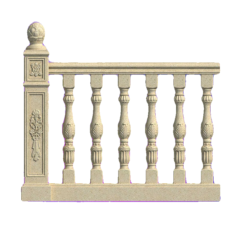 

94 high rural villa cast-in-place cement Roman column staircase handrail European railings guardrail wheat ear mold