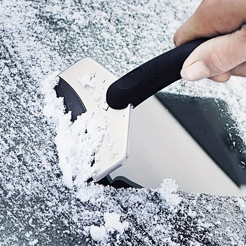 1PC Stainless Steel Snow Shovel for Automobiles, Winter Ice Scraping Tool That Does Not Damage Glass Snow Brush
