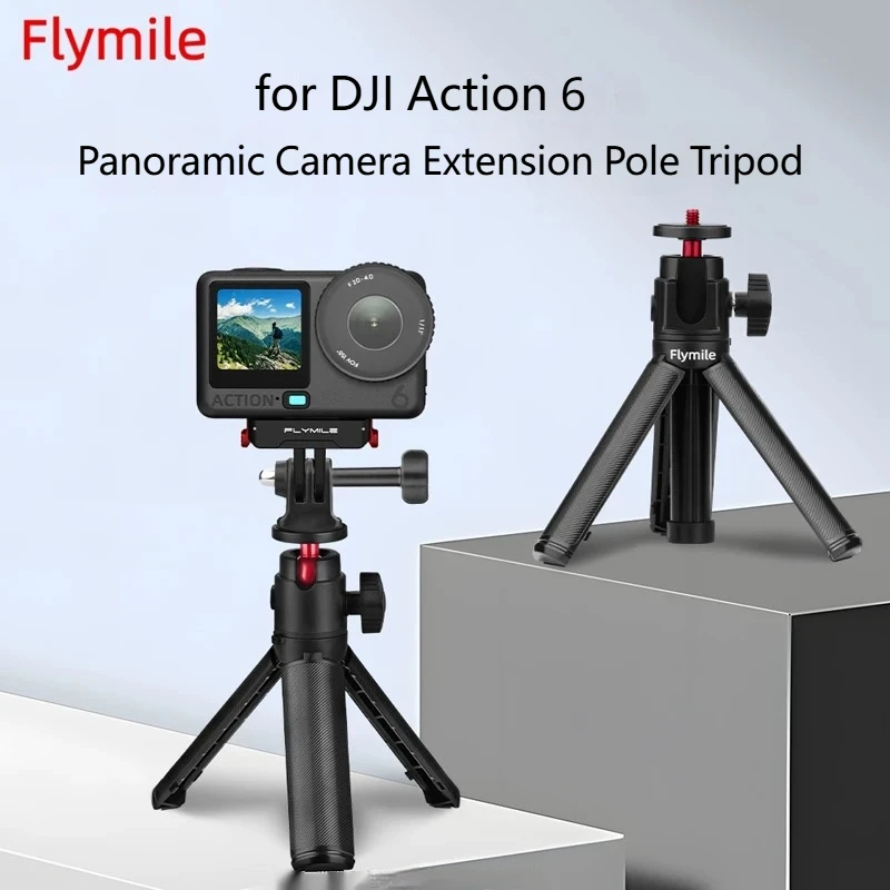 

Flymile Desktop Extension Pole Selfie Stick for DJI action 6 With Tripod Stand Desktop Handheld Extension Tripod Accessories