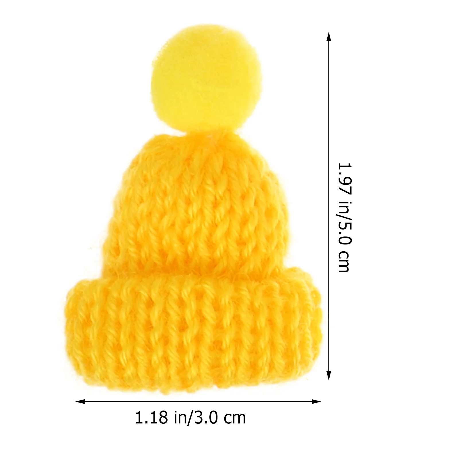 55pcs DIY Mini Hats Decorations Knitting Hat Toys Handmade Craft Supplies for Kids Girls (Mixed Color)