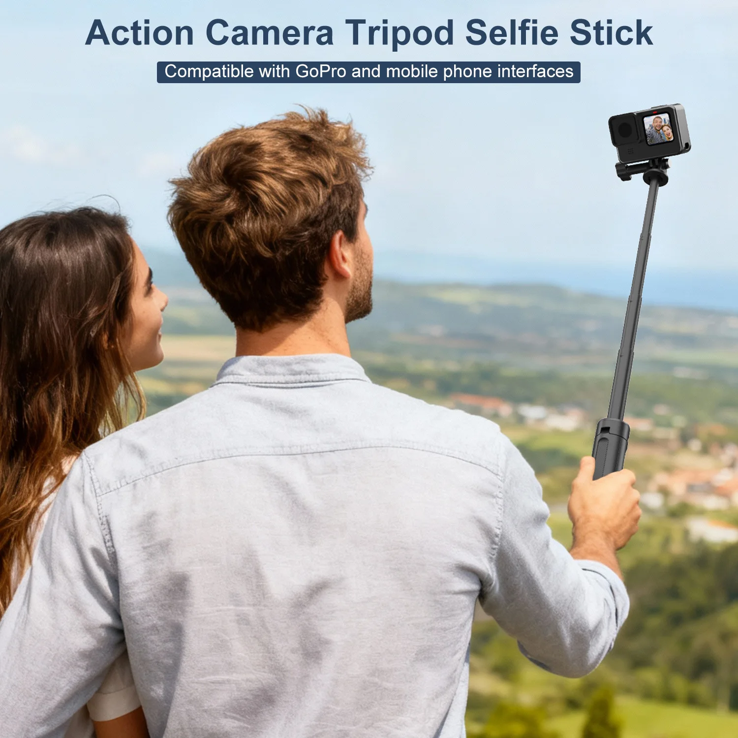 

Mini Desktop Tripod Stand for Action Cameras Compatible with GoPro DJI Insta360 Akaso Brave Campark - Camera Holder for Sports G